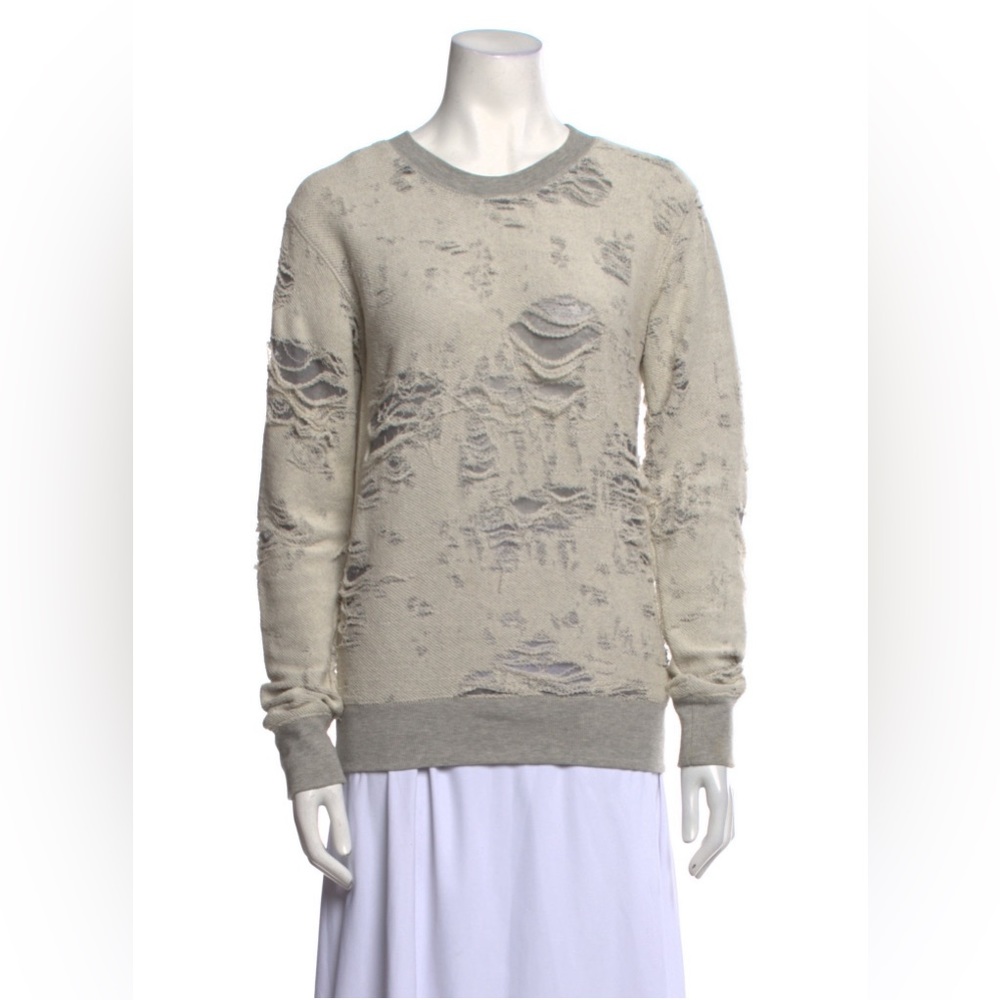 Iro Sweater Long Sleeve Sweatshirt Distressed Apocalyptic XS MSRP $300